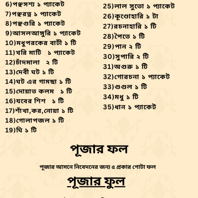 পূজা বেসিক সেট